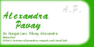 alexandra pavay business card
